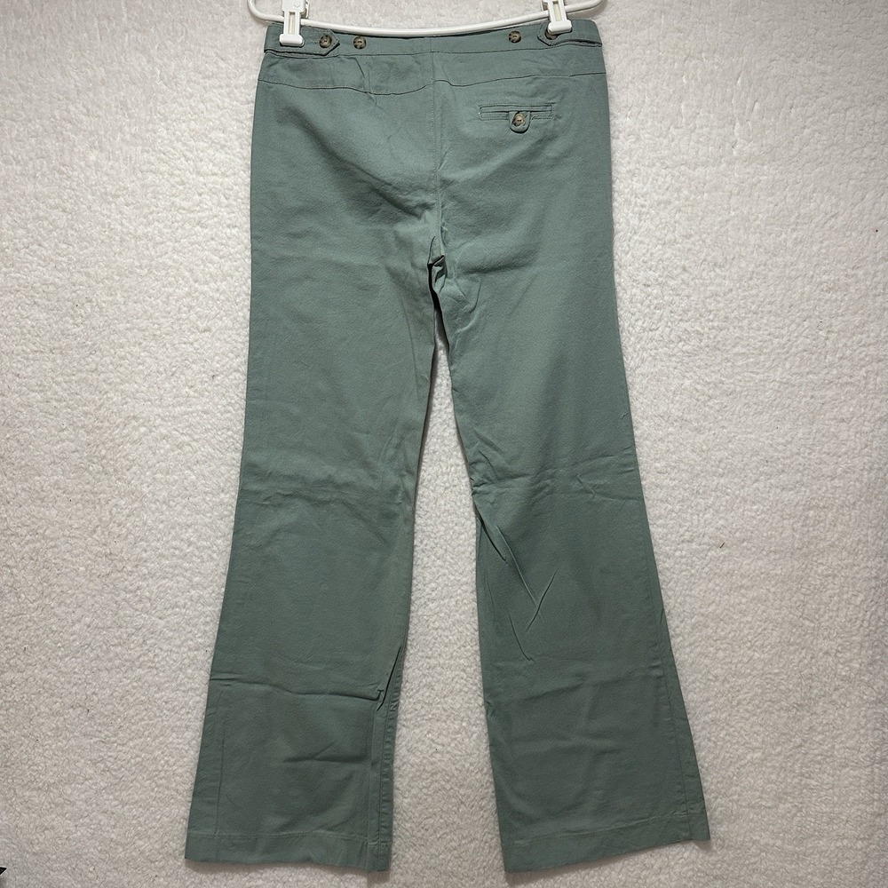 Alloy Rare Women's Light Green Flare Pants Size 9 Made‎ In USA - Picture 2 of 13